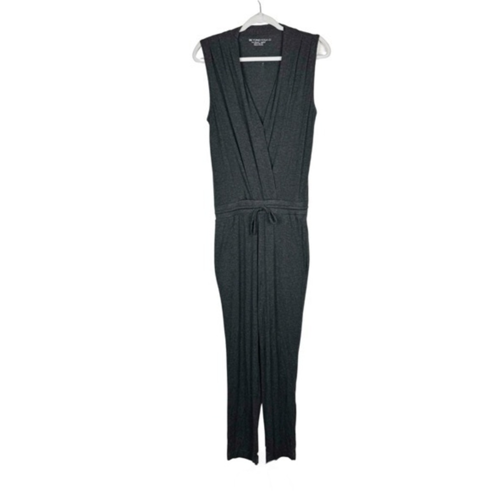 Beyond Yoga Dark Gray Drawstring Jumpsuit Soft Modal Blend Size XS